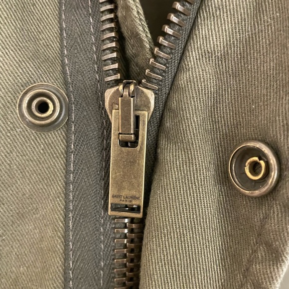 Saint Laurent men’s green patch utility jacket - Picture 2 of 5